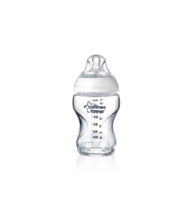 TOMMEE TIPPEE Dojčenská fľaša C2N 250ml sklenená, 0m +