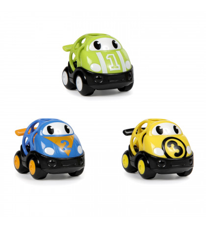 Oball Go Gripper Hračka autíčka pretekárske Herbie, Tom a Mike Oball Go Grippers™ 3ks,18m+
