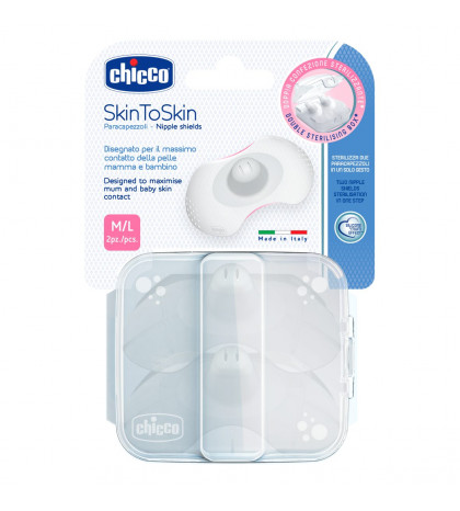 Chicco Chránič bradavky SkinToSkin silikón 2 ks, M/L