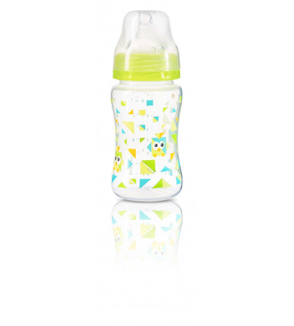 BABY ONO Dojčenská antikoliková fľaša široké hrdlo zelená 240 ml