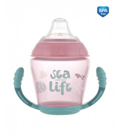 Canpol Babies Nevylievací hrnček Sea Life - ružový
