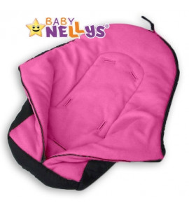 Baby Nellys® Fusak nielen do autosedačky Baby Nellys ® POLAR - sv. ružový medvedík