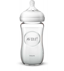 AVENT Dojčenská sklenená fľaša Avent Natural 240ml, 1m+ SCF053/17