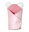 Baby Nellys ® Sada pre bábiku - zavinovačka, perinka a vankúšik Minky - ružová