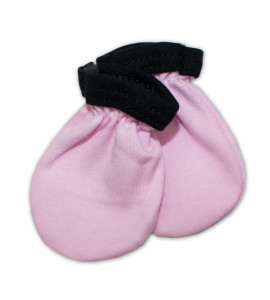 Baby Nellys® Dojčenske rukavičky - Little princess - ružové, LP veľ. 0-3m
