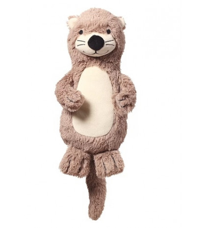 BabyOno Plyšová hračka s hrkálkou Otter Maggie Vydra, béžovo-hnedá