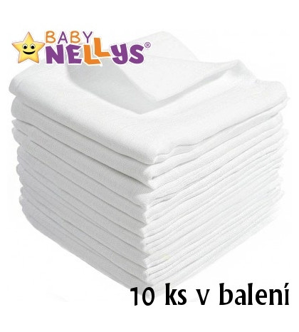 Baby Nellys® Kvalitné bavlnené plienky - TETRA BASIC 60x80cm, 10ks v bal.