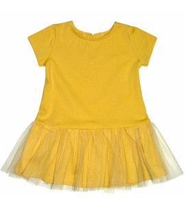 Dojčenské šaty K-Baby - horčicove, veľ. 80