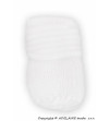 Baby Nellys ® Zimné pletené dojčenské rukavičky - biele, veľ. 12cm