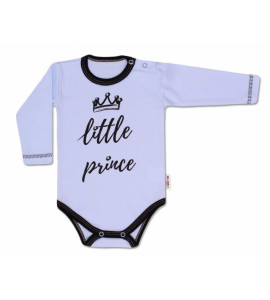 Baby Nellys ® Body dlhý rukáv, Little Prince - modré, veľ. 62