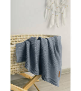 Sensillo Detská deka bambusovo-bavlnená 80x100 cm Jeansová farba