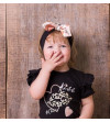 G-Baby Čelenka s mašľou Kiss - smotanová,  1-2 roky