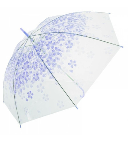 Tulimi Detský priehľadný dáždnik Kvetinka - fialový