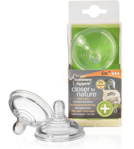 TOMMEE TIPPEE Náhradný cumlík C2N ANTI-COLIC, rýchly prietok 6 +, 2ks.