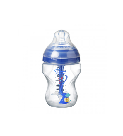 TOMMEE TIPPEE Dojčenská fľaša C2N ANTI-COLIC Boy 260ml 0m+